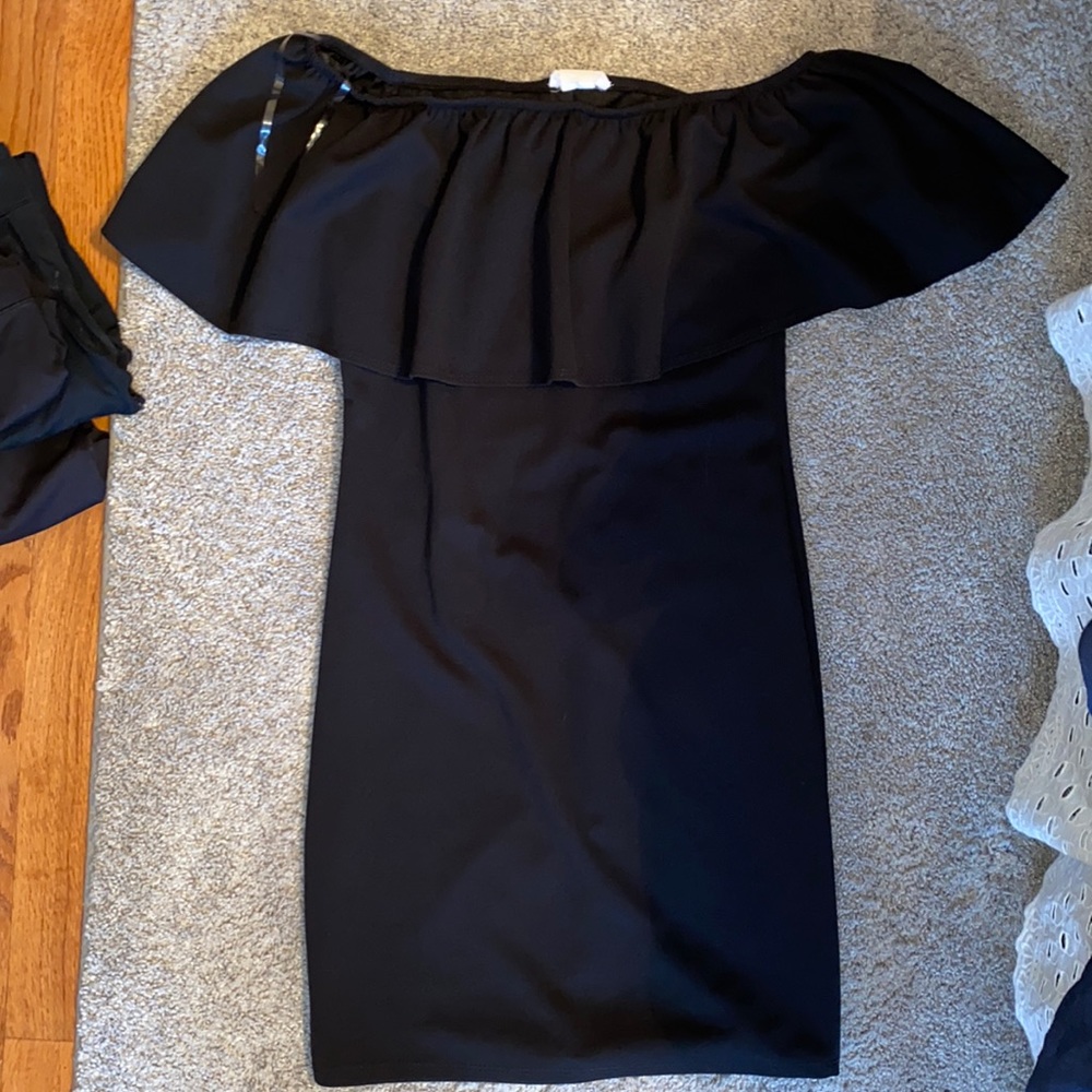 Black off the shoulder dress